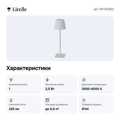 Настольная лампа декоративная VM-972453