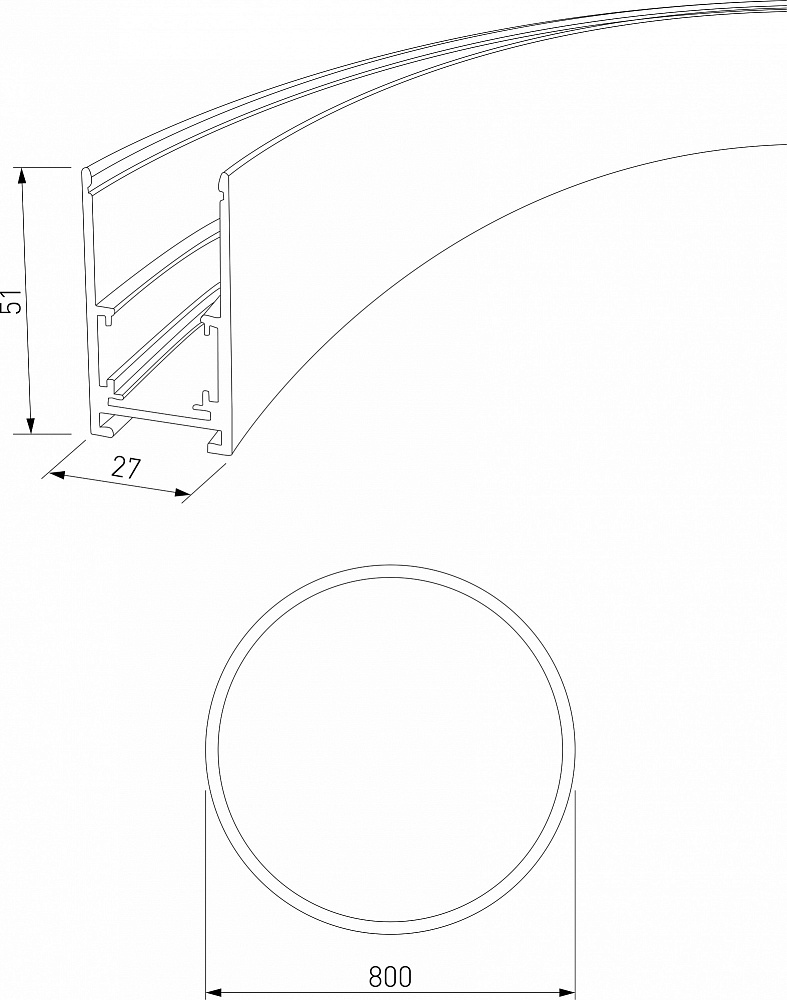 Трек накладной VM-801024 — 2
