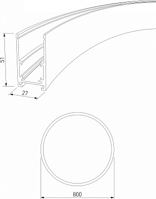 Трек накладной VM-801024