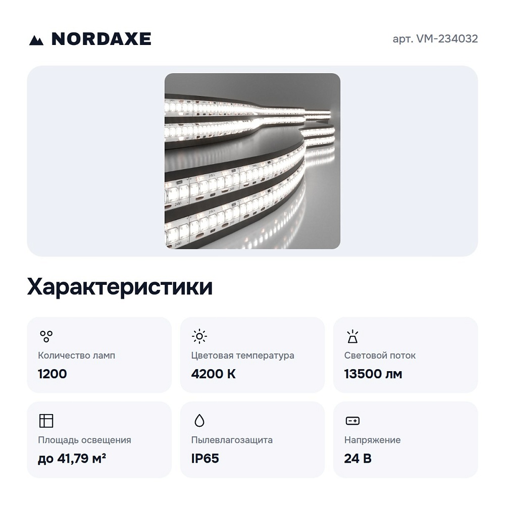 Лента светодиодная 24V 16W IP65 24V 16W IP65 VM-234032 — 3