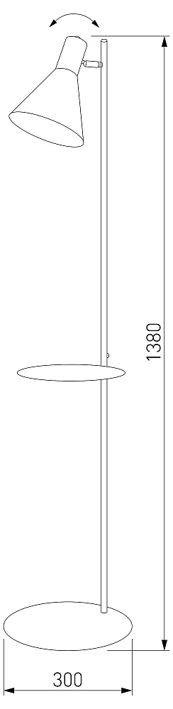 Торшер с полкой VM-660221 — 2