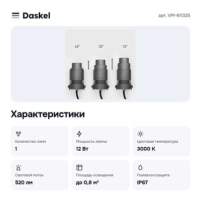 Настенно-потолочный прожектор VM-611325