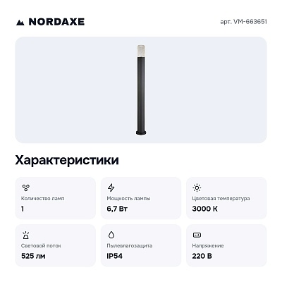 Наземный высокий светильник VM-663651
