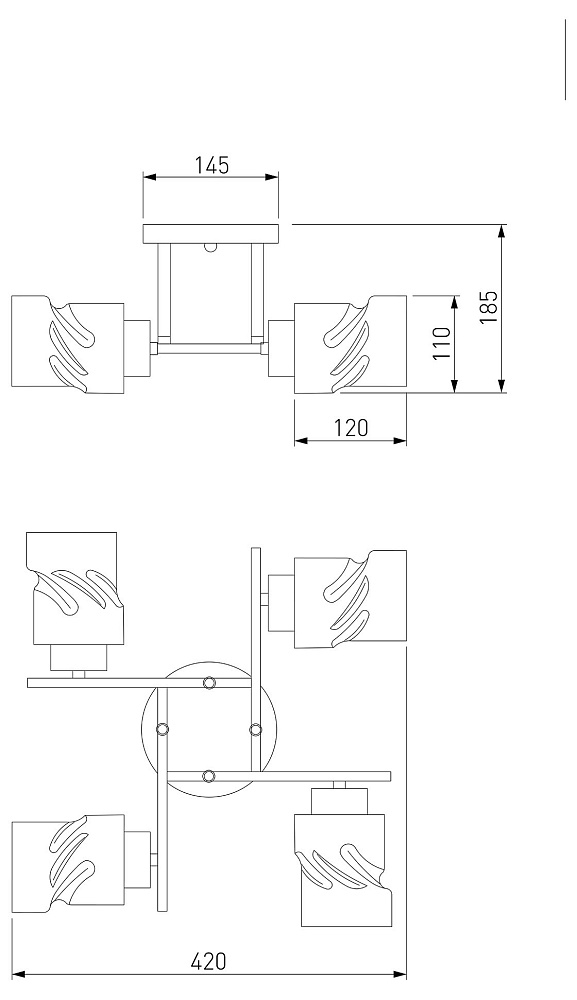 Потолочная люстра VM-520765 черный жемчуг — 4