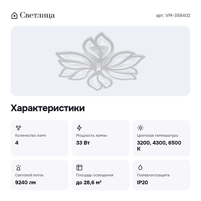 Потолочная люстра LED VM-358402