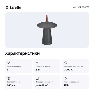 Настольная лампа декоративная VM-606775