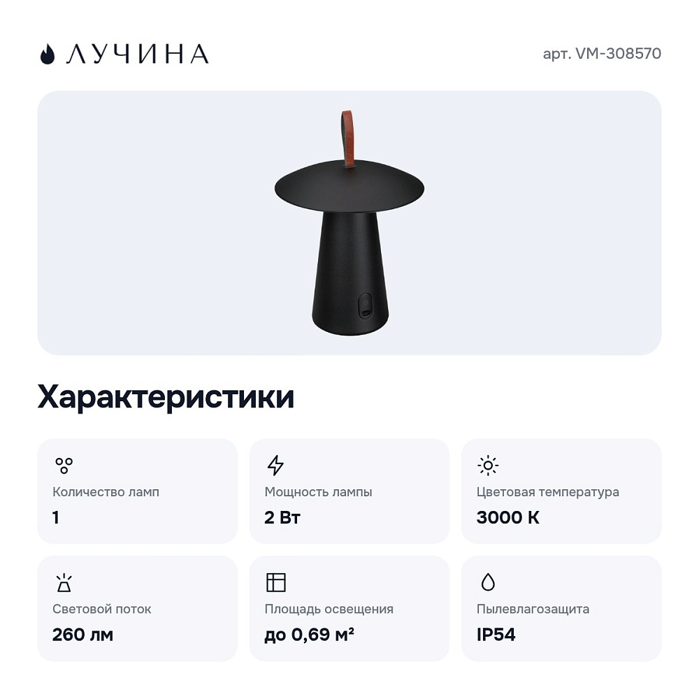 Настольная лампа декоративная VM-308570 — 5