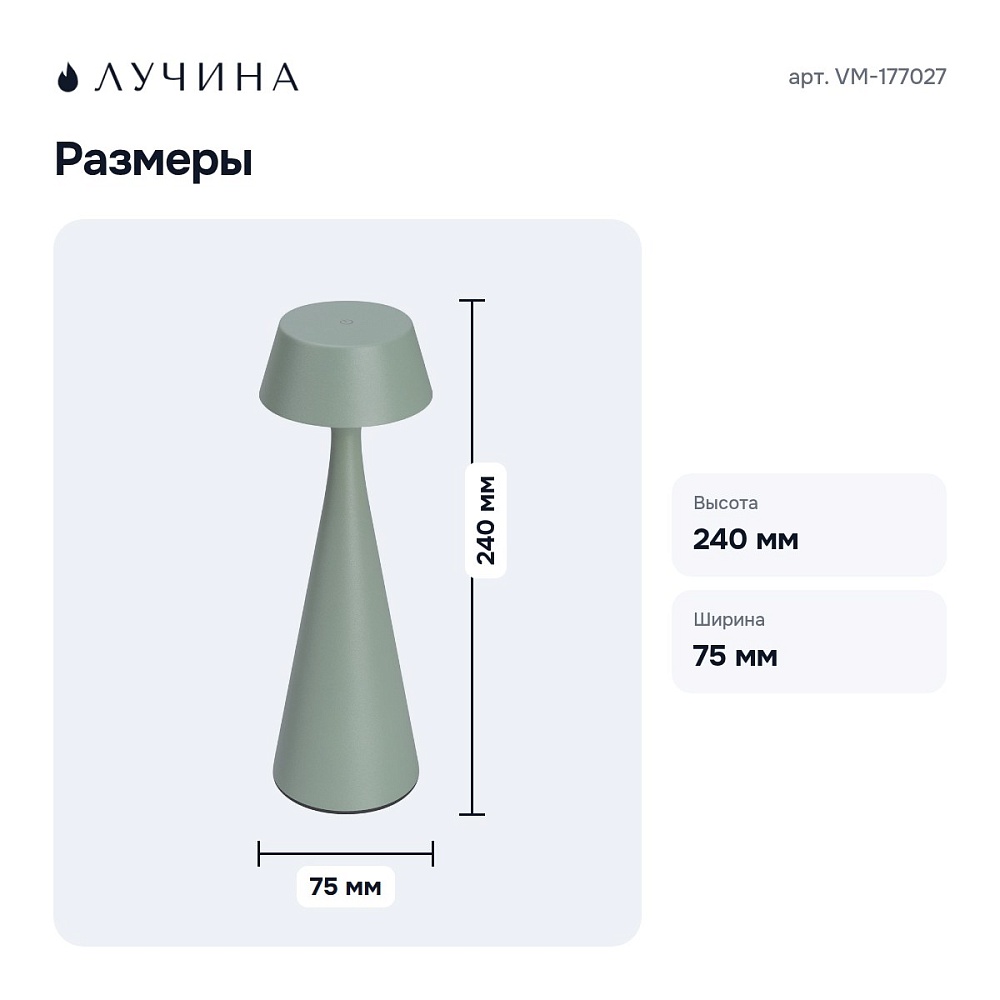 Настольная лампа декоративная VM-177027 — 6