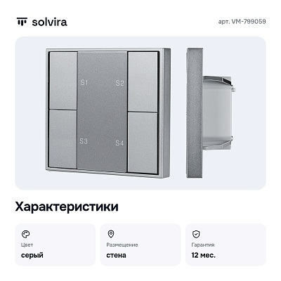 Панель универсальная клавишная встраиваемая VM-799059